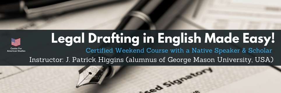 Weekendowy kurs Legal Drafting in English Made Easy!